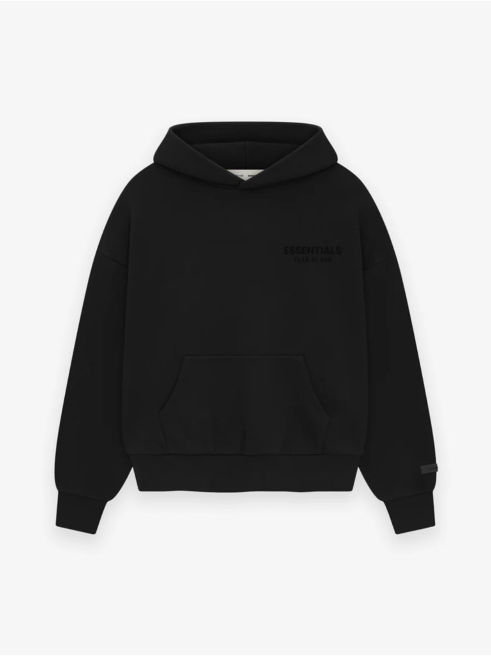Essentials Black, dark and light grey Logo Pullover Hoodie